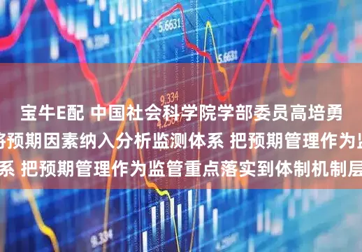 宝牛E配 中国社会科学院学部委员高培勇：资本市场发展应将预期因素纳入分析监测体系 把预期管理作为监管重点落实到体制机制层面