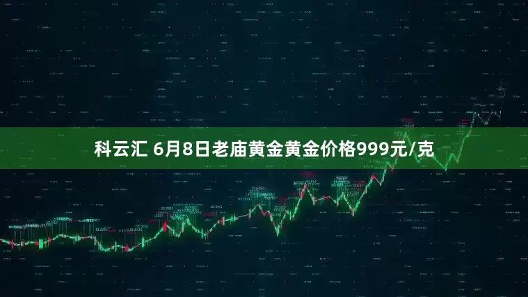 科云汇 6月8日老庙黄金黄金价格999元/克